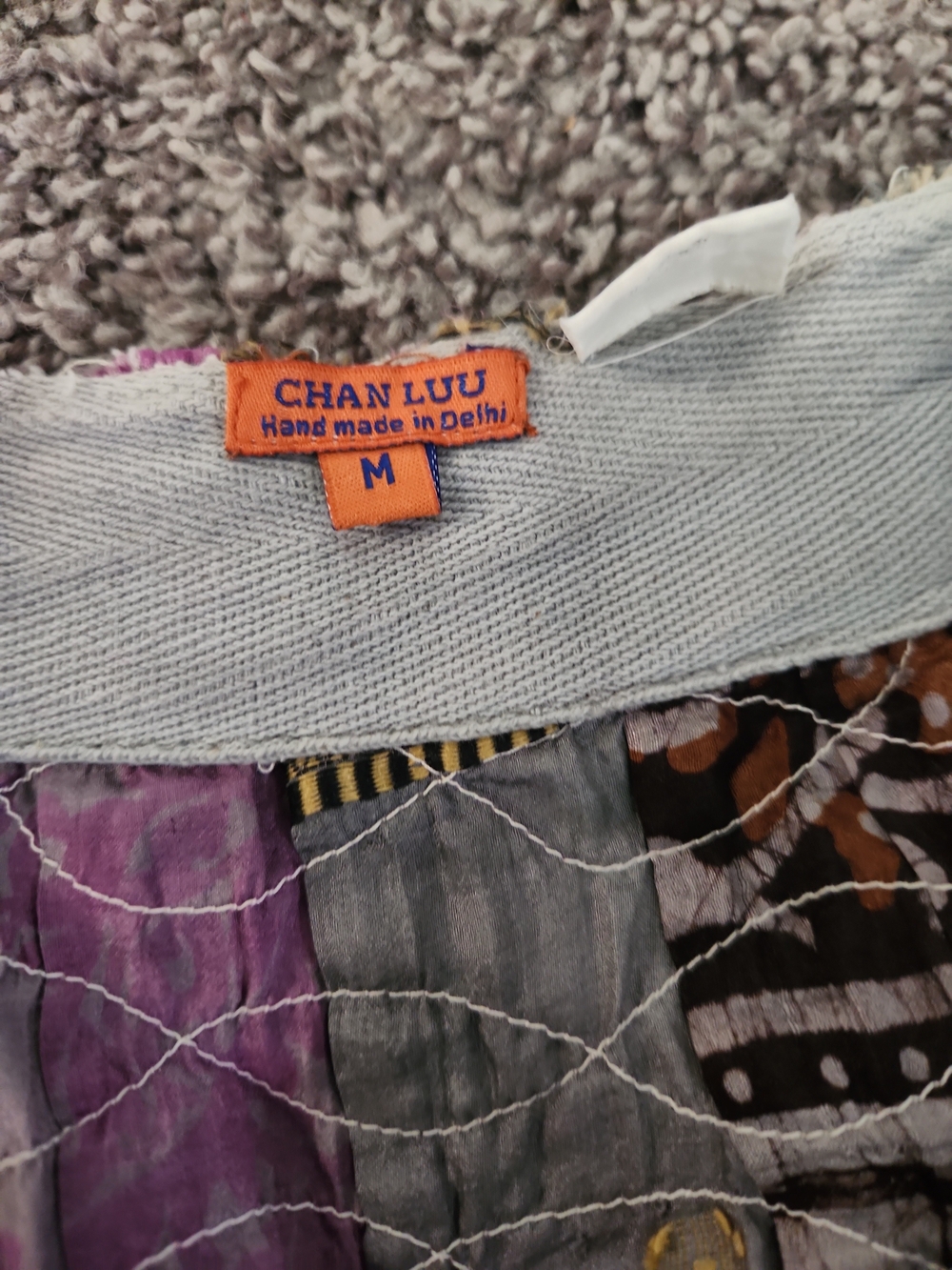 Chan Luu Multicolor Embroidered Tiered Skirt with Floral Accents - Picture 3 of 5